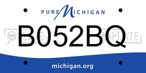 B052BQ Michigan License Plate