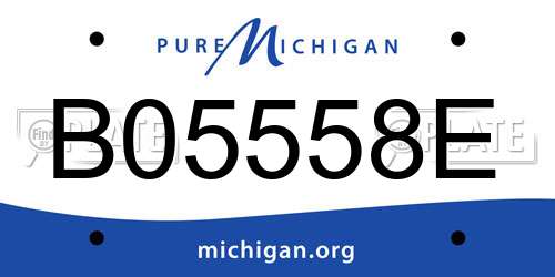 B05558E Michigan License Plate