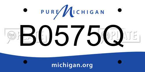 B0575Q Michigan License Plate