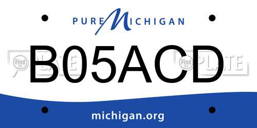 B05ACD Michigan License Plate