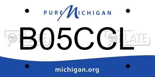B05CCL Michigan License Plate
