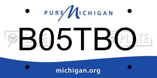B05TBO Michigan License Plate