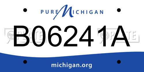B06241A Michigan License Plate