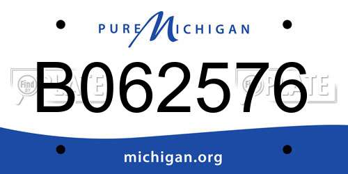 B062576 Michigan License Plate