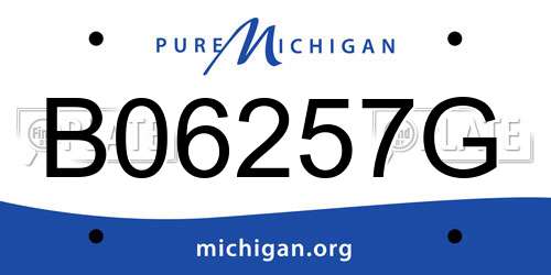 B06257G Michigan License Plate