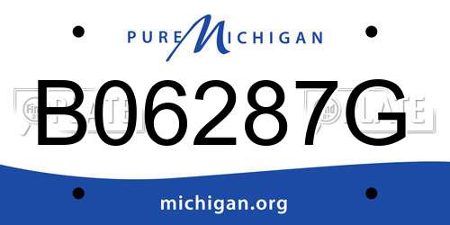 B06287G Michigan License Plate
