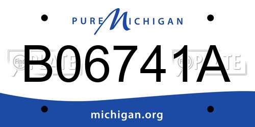 B06741A Michigan License Plate
