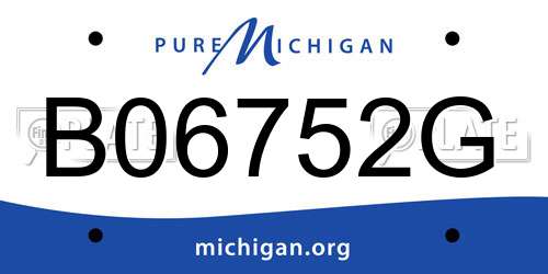 B06752G Michigan License Plate