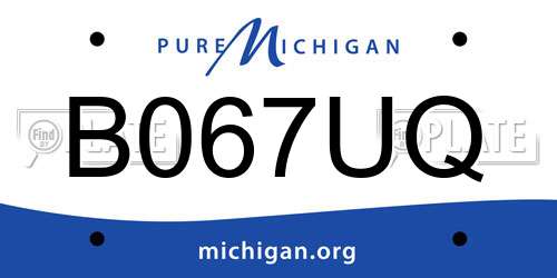 B067UQ Michigan License Plate