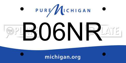 B06NR Michigan License Plate
