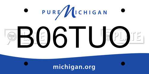 B06TUO Michigan License Plate