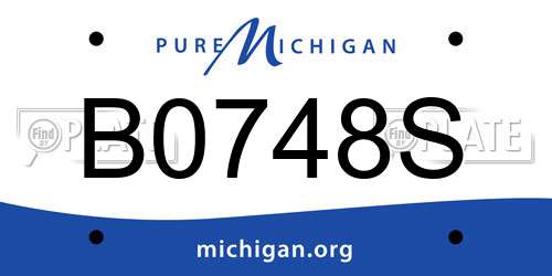 B0748S Michigan License Plate