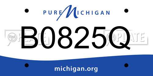B0825Q Michigan License Plate
