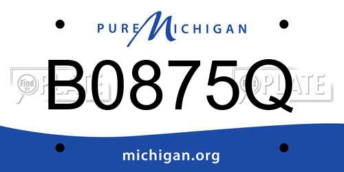 B0875Q Michigan License Plate