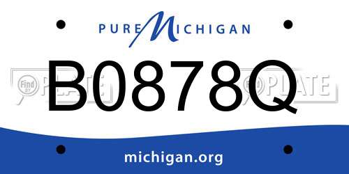 B0878Q Michigan License Plate