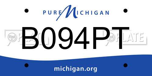 B094PT Michigan License Plate
