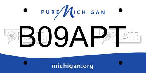 B09APT Michigan License Plate