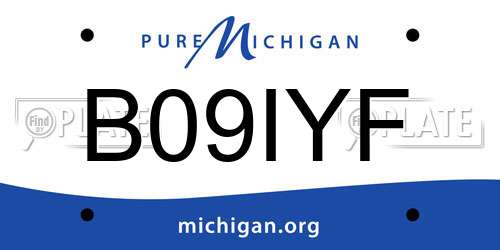 B09IYF Michigan License Plate