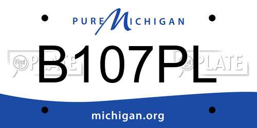B107PL Michigan License Plate