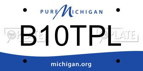 B10TPL Michigan License Plate