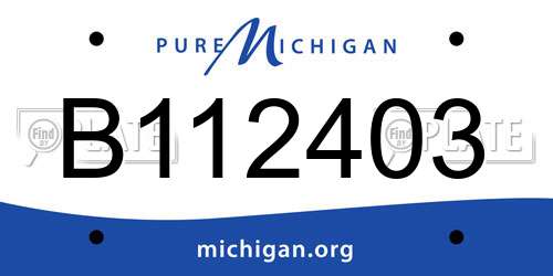B112403 Michigan License Plate