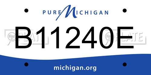 B11240E Michigan License Plate