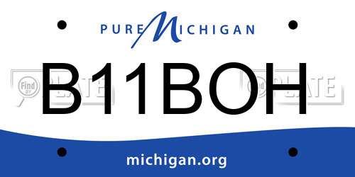 B11BOH Michigan License Plate