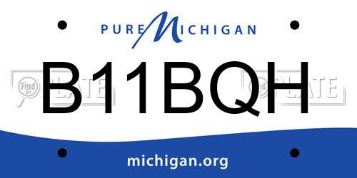 B11BQH Michigan License Plate