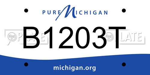 B1203T Michigan License Plate