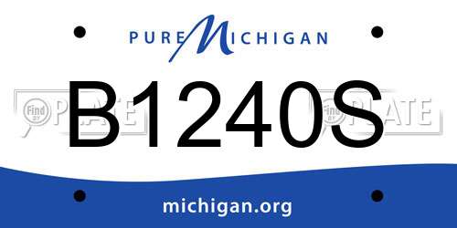 B1240S Michigan License Plate