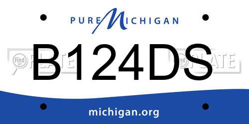 B124DS Michigan License Plate