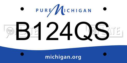 B124QS Michigan License Plate