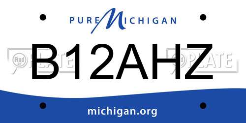 B12AHZ Michigan License Plate