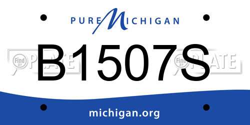 B1507S Michigan License Plate