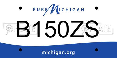 B150ZS Michigan License Plate