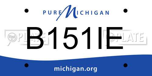 B151IE Michigan License Plate