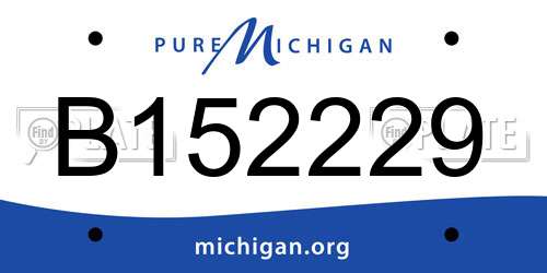 B152229 Michigan License Plate