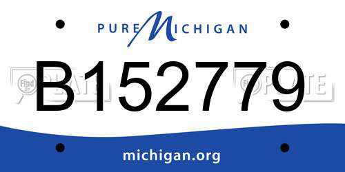 B152779 Michigan License Plate