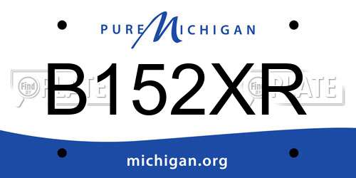 B152XR Michigan License Plate