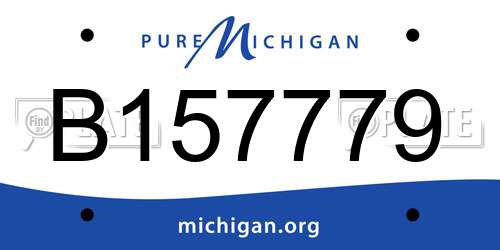 B157779 Michigan License Plate