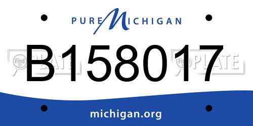 B158017 Michigan License Plate