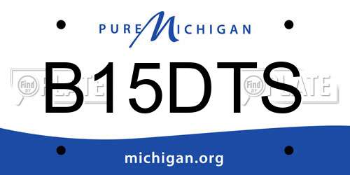 B15DTS Michigan License Plate