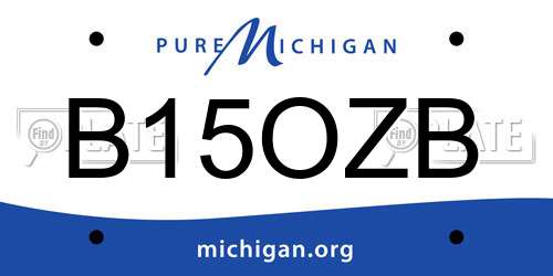 B15OZB Michigan License Plate