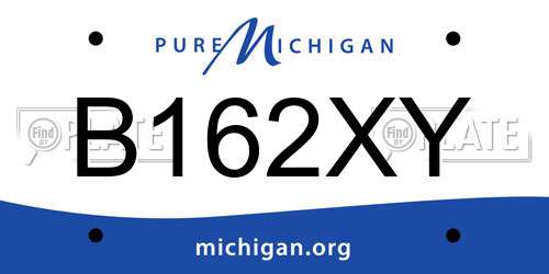 B162XY Michigan License Plate