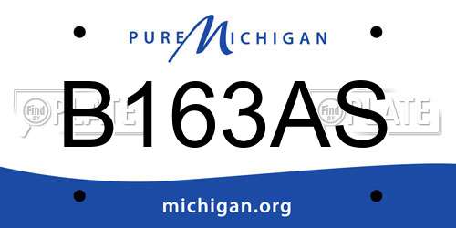B163AS Michigan License Plate