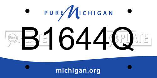 B1644Q Michigan License Plate
