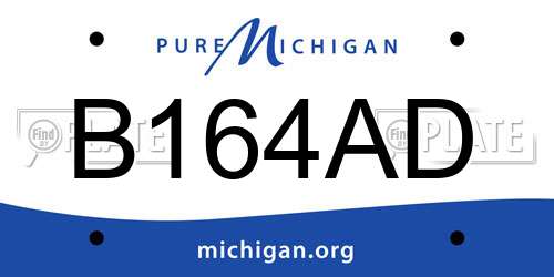B164AD Michigan License Plate