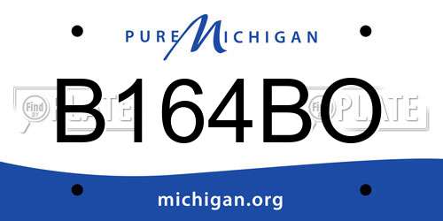 B164BO Michigan License Plate