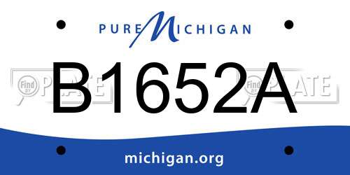 B1652A Michigan License Plate