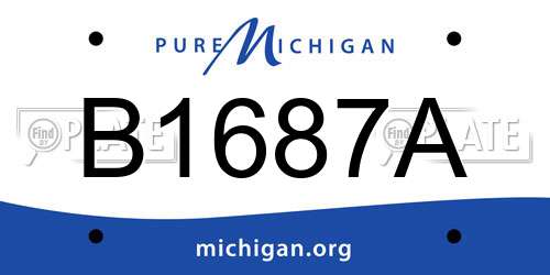 B1687A Michigan License Plate